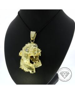Panther Raubkatzen Anh&auml;nger 585 / 14 Karat Gelb Gold