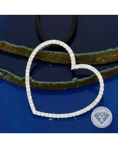 Brillant Herz Anh&auml;nger 750 / 18 Kt 1,50 Carat Wei&szlig; Gold 