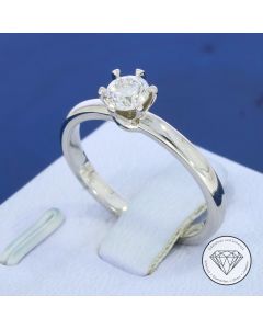 Solitär Brillant Ring 950 Platin Gr. 53