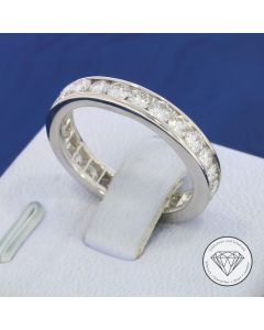 Damen Memory Brillant Ring 950 Platin 1,92 Carat Gr.52