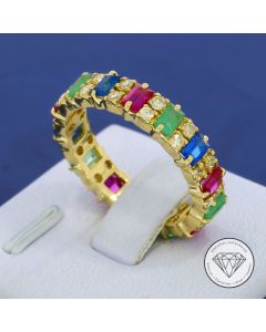 Brillant 0,85 Carat Edelstein Ring 750 / 18 Kt Gelb Gold