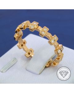 Brillant Designer Steck Ring 750 / 18 Kt 0,50 Carat Ros&eacute; Gold Gr. 58