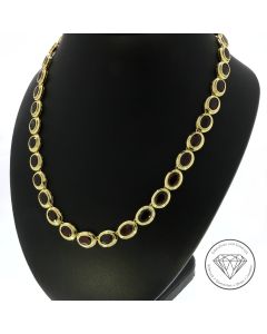Granat 30,00 Carat Collier 585 / 14 Kt Gold 43,0 cm