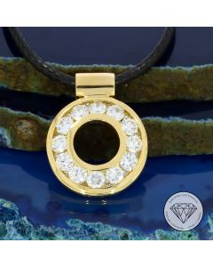 Damen Diamant Brillant Anh&auml;nger 750 / 18 Kt Gelb Gold 