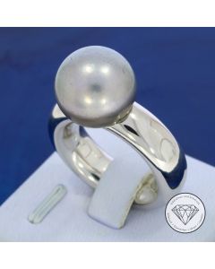 Massiver Tahiti Perlen Ring 750 / 18 Kt Gold