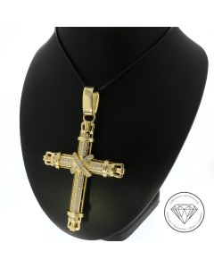 Kreuz Anh&auml;nger 585 / 14 Karat Gelb Gold