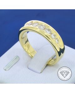 Brillant Ring 585 / 14 Kt Gelb Gold 0,60 Carat