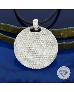 Brillant 2,60 Carat Anhänger Weiß Gold Handarbeit