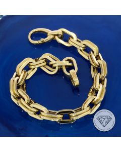 Doppel-Anker-Armband 585 gelb Gold 14 KT 18,5 cm