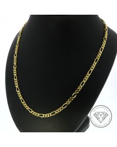Original FBM Figaro Flachpanzer Kette 333 / 8 Kt Gelb Gold 51 cm
