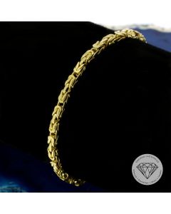 K&ouml;nigsketten Armband 585 / 14 Kt Gelb Gold 23 cm