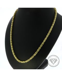 Massive K&ouml;nigs Kette 585 / 14 Kt Gelb Gold 73 cm