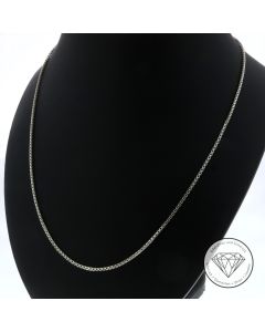 Venezianer Kette 750 / 18 Kt Weiß Gold 51 cm