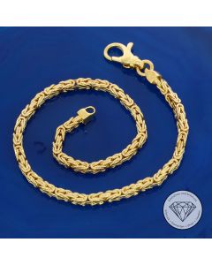 Massives Königs Ketten Armband 750 / 18 Kt Gelb Gold 20,5 cm