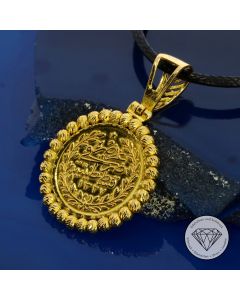 50 Piaster Tughra M&uuml;nze Anh&auml;nger 916 / 22 Kt Gelb Gold