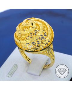 Kuppel Ring 585 / 14 Kt Gelb Gold Gr. 56