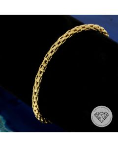 Schlauch Armband 750 / 18 Karat Gelb Gold 17,5 cm