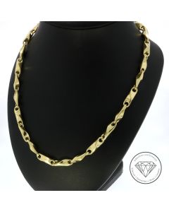 Glieder Kette 585 / 14 Kt Gelb Gold 66 cm