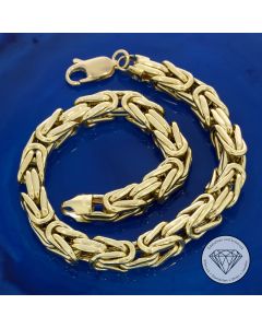 K&ouml;nigs Ketten Armband 585 / 14 Kt Gelb Gold 23 cm