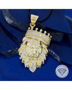 Löwen König "Lion King" Anhänger 585 / 14 Karat Gold Handarbeit
