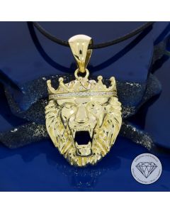 Löwen König "Lion King" Anhänger 585 / 14 Karat Gold