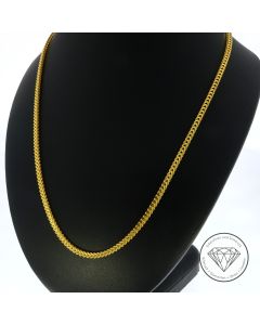 Fischgrät Kette 916 / 22 Kt Gelb Gold 55,5 cm
