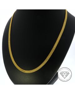 Collier Kette filigran 916 / 22 Kt Gelb Gold 50,5 cm