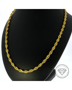 Kordel Kette 585 / 14 Kt Gelb Gold 65,5 cm