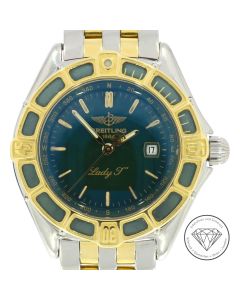Breitling Lady J D52065 Quarz Stahl Gold 31mm Damen Uhr 