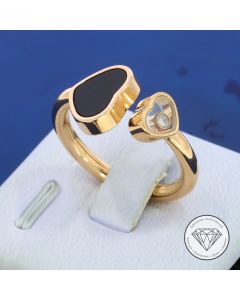 Original Chopard Happy Hearts Brillant Ring 750 / 18 Kt Ros&eacute; Gold Gr. 54