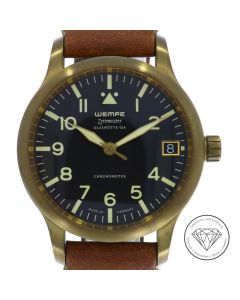 WEMPE Zeitmeister XL Flieger Automatik Uhr Bronze 45mm limitiert 