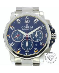 Corum Admirals Cup Challenge Automatik Chronograph Stahl 44mm Uhr Full Set