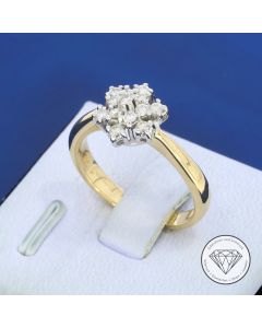 ORIGINAL CHRIST Brillant Ring 0,25 Carat 585 / 14 Kt Gelb- & Wei&szlig; Gold