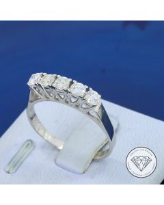 Brillant Ring 0,50 Carat 585 / 14 Kt Wei&szlig; Gold