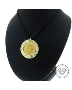 20 Kronen M&uuml;nze Anh&auml;nger / Brosche 900 / 21,6 Kt & 585 / 14 Kt Gelb Gold 35,5 mm