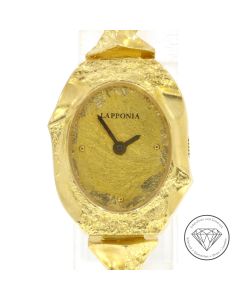 Original Lapponia Pola Negri Bj&ouml;rn Weckstr&ouml;m 19mm Damen Uhr 585 / 14 Kt Gelb Gold 16cm