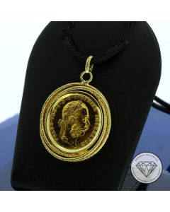 1 Dukate M&uuml;nze &Ouml;sterreich Anh&auml;nger 986 / 23,6 Kt & 585 / 14 Kt Gelb Gold