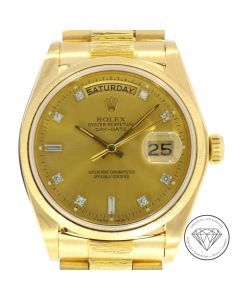 Rolex Day-Date 18078 Uhr Gelb Gold Diamant Dial Automatik 36mm