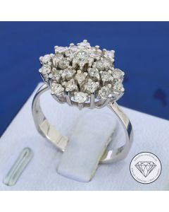 Brillant Diamant Ring 585 / 14 Kt 1,00 Carat Wei&szlig; Gold