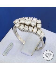 Brillant Ring 585 / 14 Kt 1,00 Carat Wei&szlig; Gold