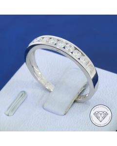 Brillant 0,60 Carat Ring 585 / 14 Karat Wei&szlig; Gold