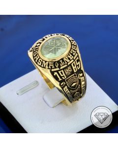 Jostens Historischer US Army Abschluss Ring 417 / 10 Kt Gelb Ros&eacute; Gold