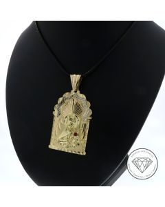Jesus Bildnis Rubin Anh&auml;nger 585 / 14 Karat Gold