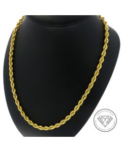 Kordel Kette 585 / 14 Kt Gelb Gold 70 cm