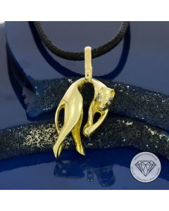 Panther Anh&auml;nger 585 / 14 Kt Gelb Gold 29,8 mm