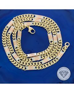 Panzer Varianten Kette 585 / 14 Karat Gold 58,0 cm