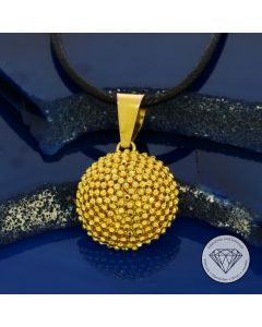Halb Kugel Anh&auml;nger 585 / 14 Kt Gelb Gold 28,5 mm