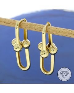 Steigb&uuml;gel Ohrringe Ohrh&auml;nger 585 / 14 Kt Gelb Gold