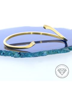 Eleganter Diamant Armreif 750 / 18 Kt Gelb Gold 17 cm