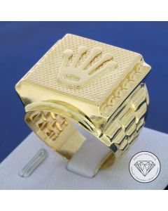 Kronen Siegel Ring 585 / 14 Kt Gelb Gold